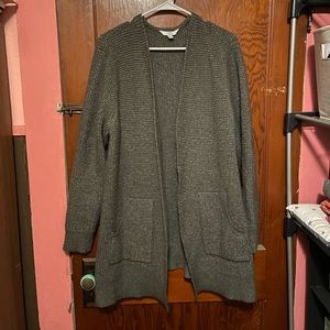 Time and Tru Olive Cardigan